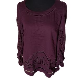 Anthropologie Meadow Rue Eyelet Top Size 8